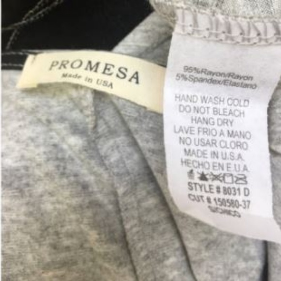 Light Grey Midi vneck asymmetrical dress - Picture 5 of 5